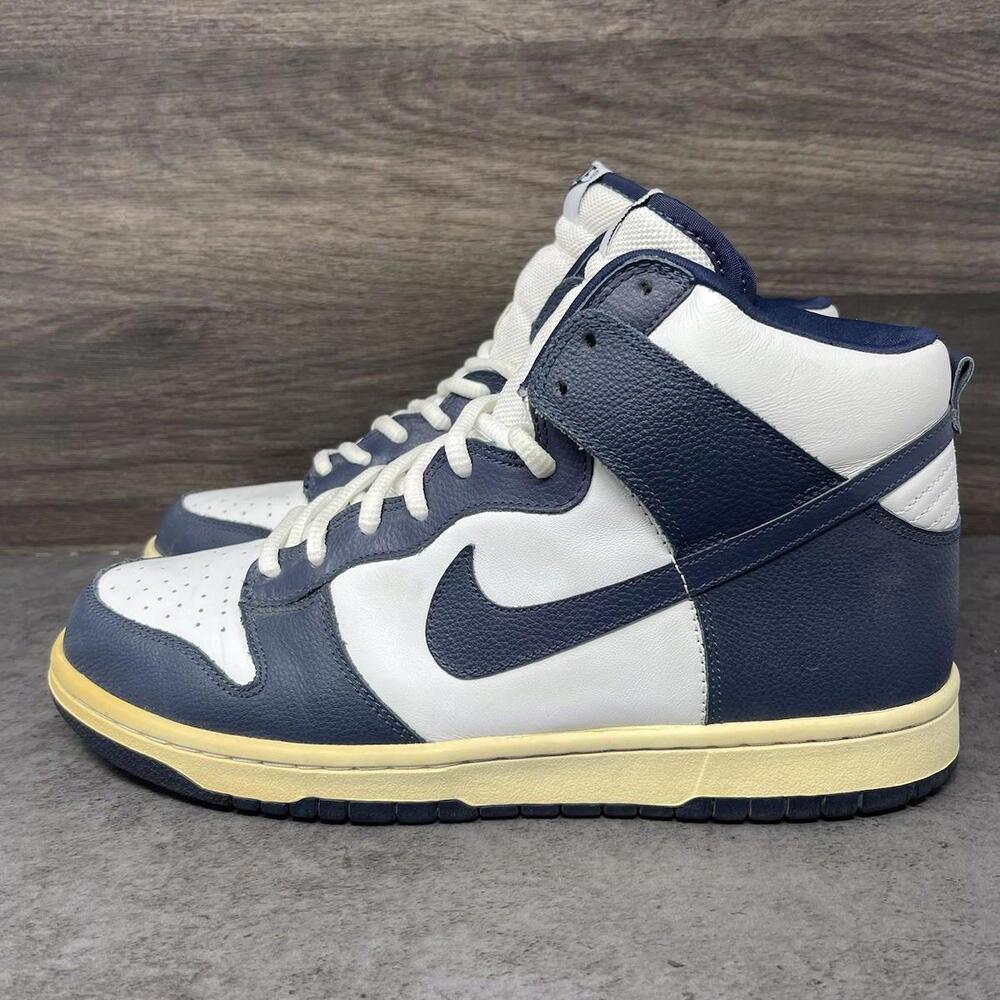 Vintage Nike Dunk High Villanova Mens Size 9.5 Villanova Blue White Navy 2004